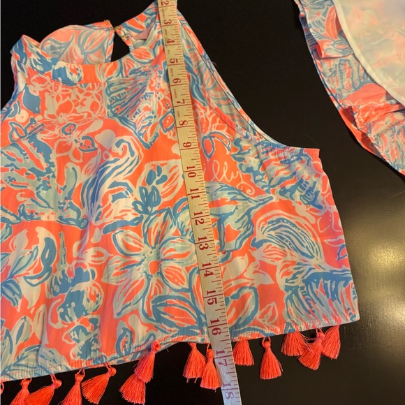 Lilly Pulitzer Rare Selina Set in PINK SUNSET SUMMER SIREN. Size 4. - Picture 10 of 12